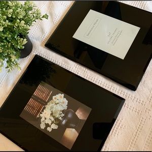 (2) 5X7 Black Mirrored Frames